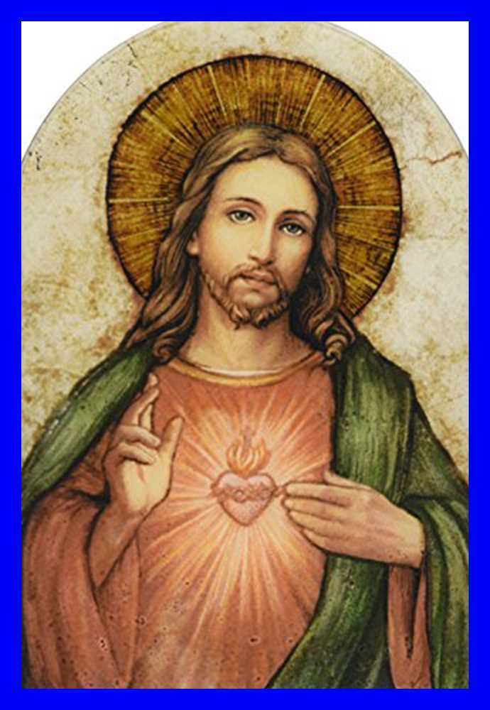690x1000 Sacred Heart Of Jesus Christ Icon Wood Arched Plaque Brown Free