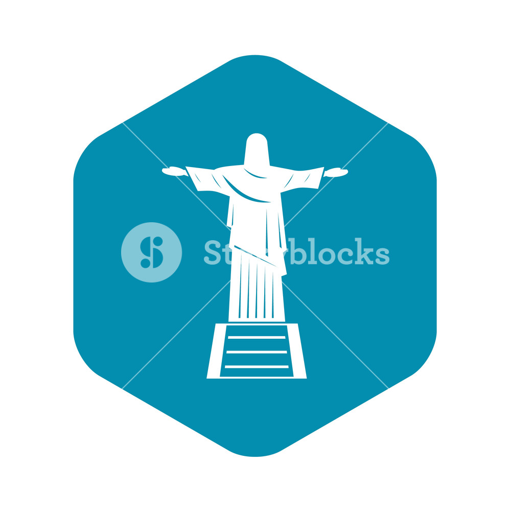 The Christ The Redeemer Statue Icon Simple Illustration 1000x1000 The Christ The Redeemer Statue Icon Simple Illustration