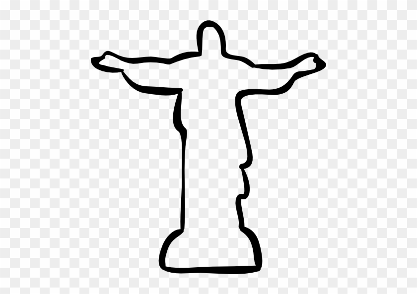 Christ Brazil Sculpture Hand Drawn Outline Free Icon 840x593 Christ Brazil Sculpture Hand Drawn Outline Free Icon