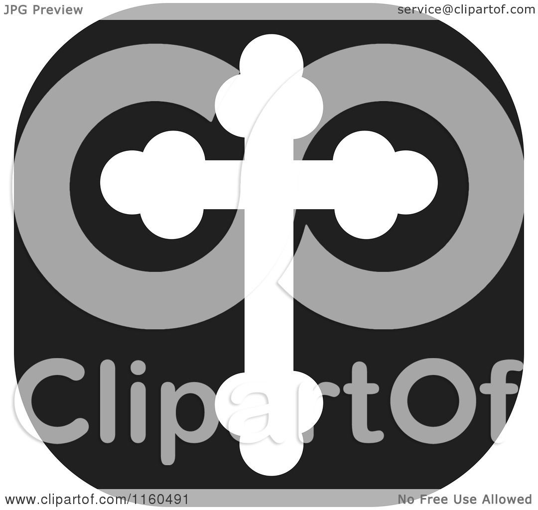 1080x1024 Clipart Of A Black And White Orthodox Christian Cross Icon