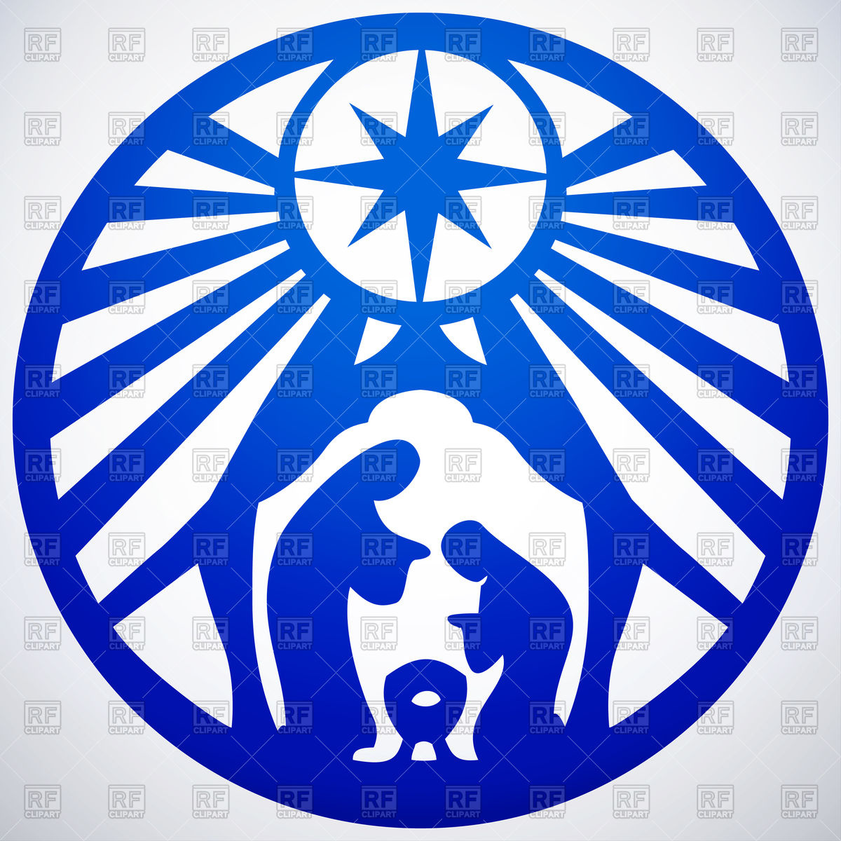 1200x1200 Holy Family Silhouette