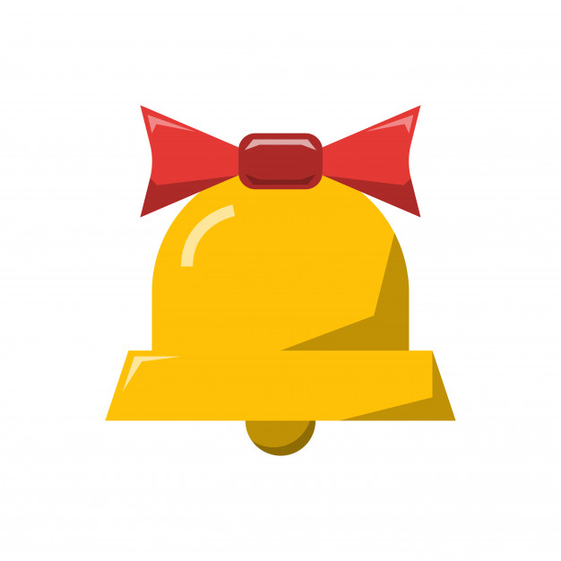 626x626 Christmas Bell Icon Design With White Background Flat Design