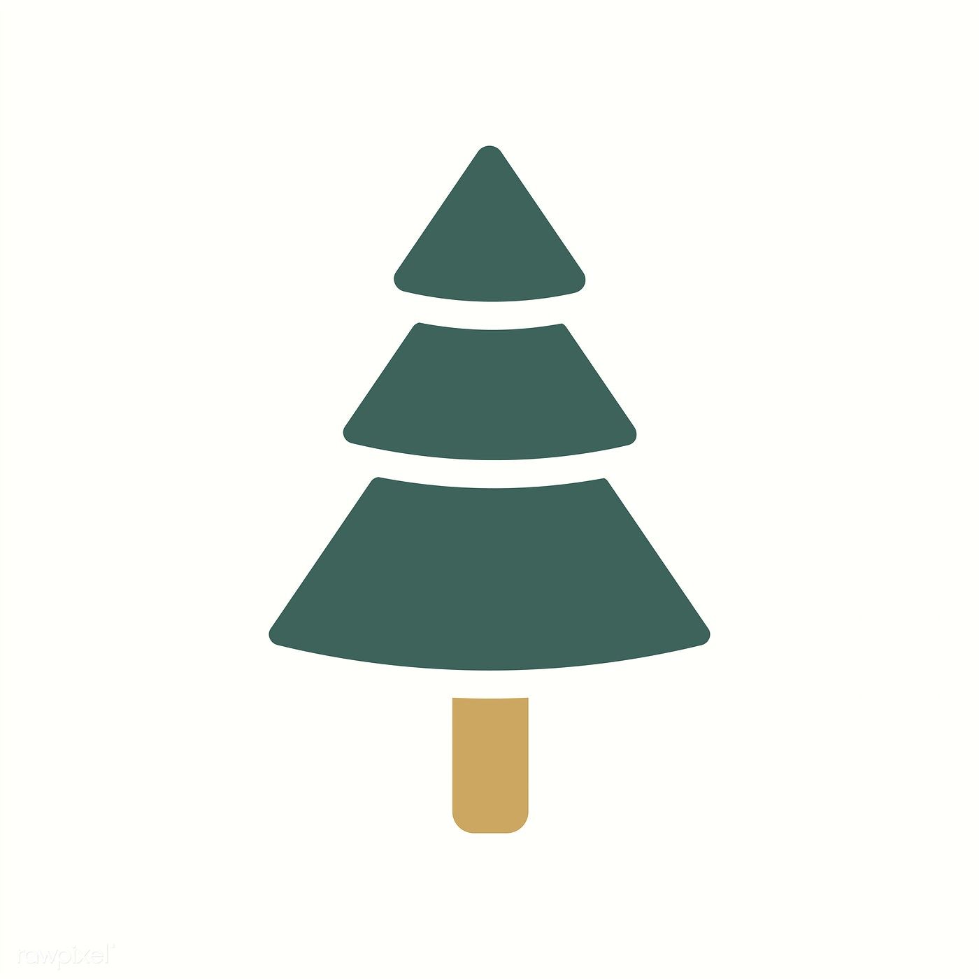 1400x1400 Christmas Tree Icon Decoration Vector Free Image