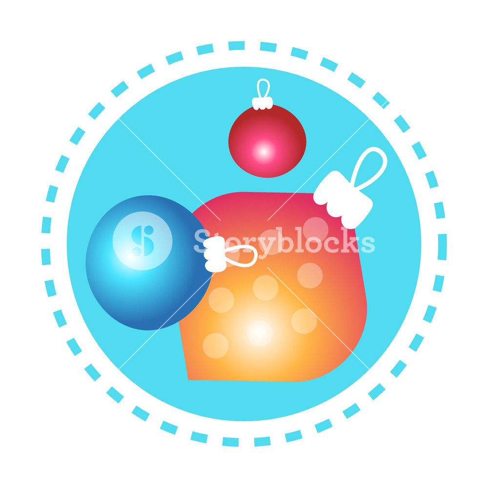1000x1000 Decorative Festive Balls Icon Happy New Year Merry Christmas