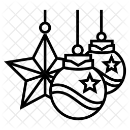 256x256 Balls, Christmas, Decoration, Light, Snowflake, Xmas Icon Of Line