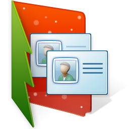 256x256 Christmas Computer Folder Contacts Icon, Png Clipart Image