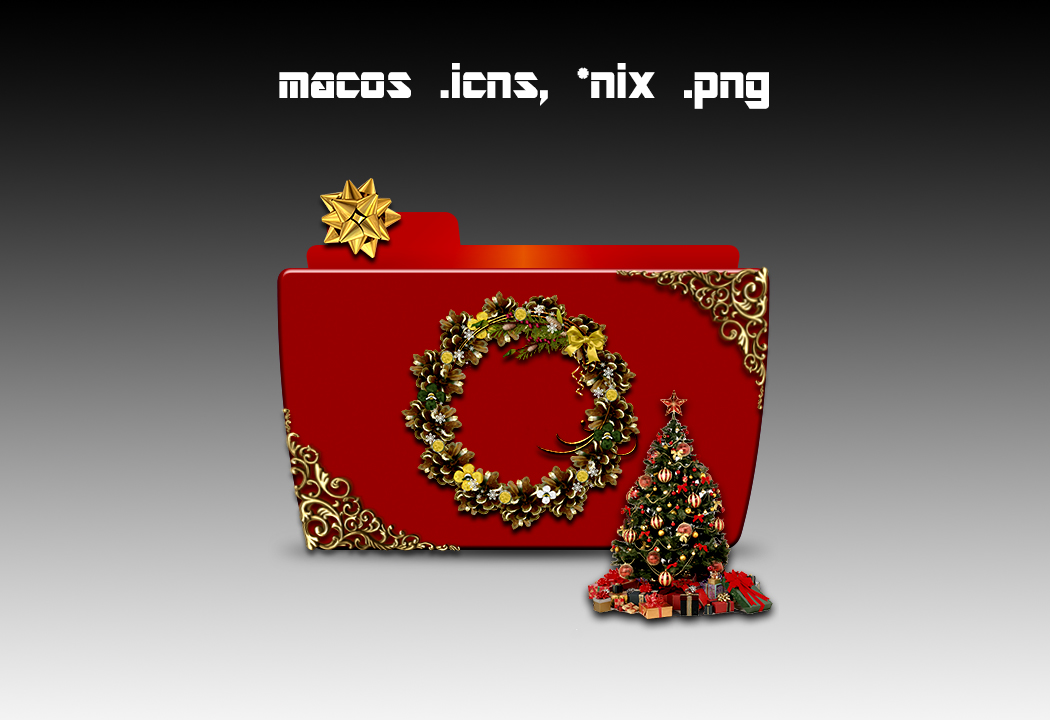 1050x720 Christmas Folder Icon, Colorflow