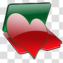 128x128 Cp Christmas Object Dock, Blue And Red Heart Folder Icon