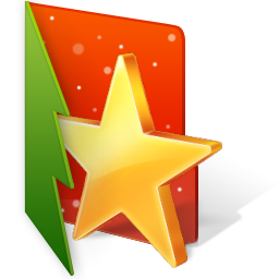 256x256 Christmas, Favorite, Folder, Star Icon