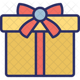 256x256 Christmas Gift Icon Of Colored Outline Style