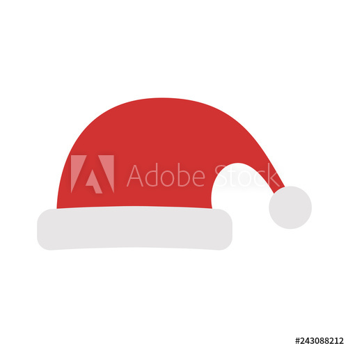 500x500 Christmas Hat Icon Isolated On White Background Modern Concept