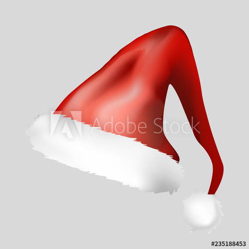 500x500 Santa Hat Icon Symbol Design Vector Christmas Illustration