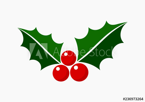500x352 Christmas Holly Icon Symbol
