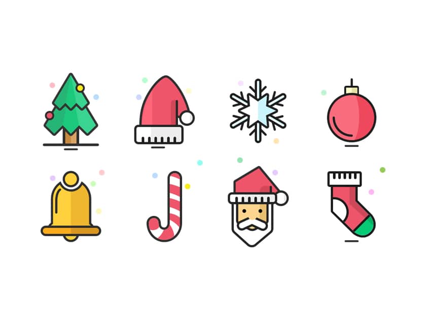 840x630 Christmas Icons In Sketch App