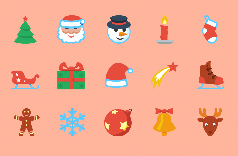 1000x656 Flat Christmas Free Icon Packs For All Platforms
