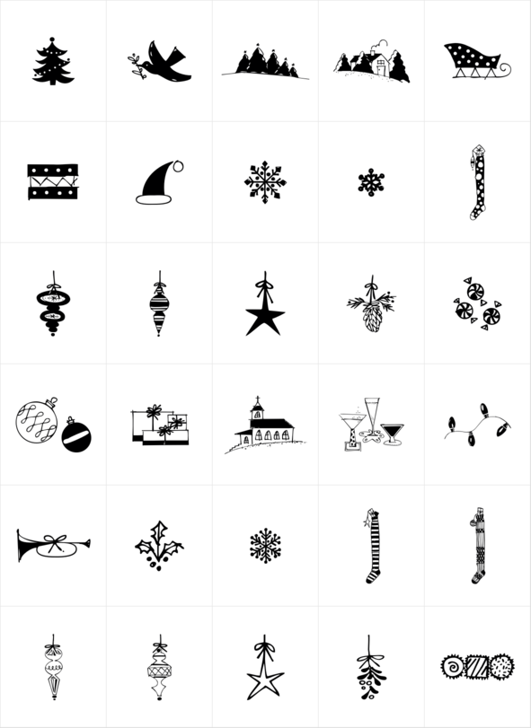591x811 Christmas Doodles Too Symbol Icon Fonts Christmas Doodles