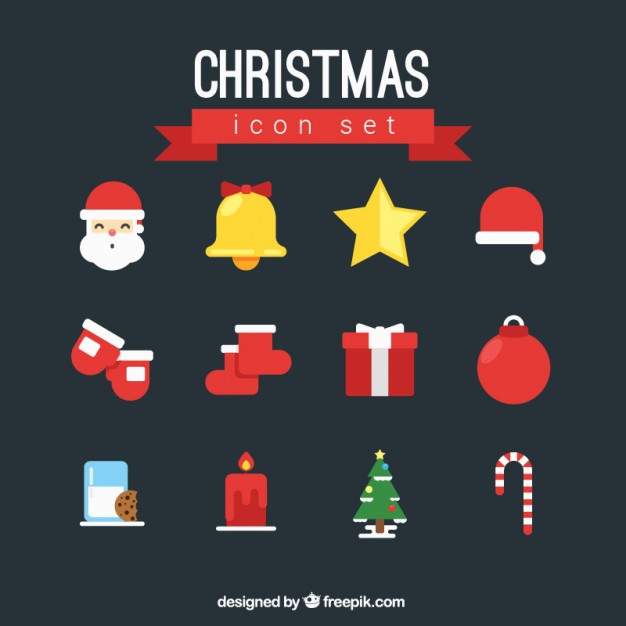 626x626 Christmas Color Icon Set Vector Free Download