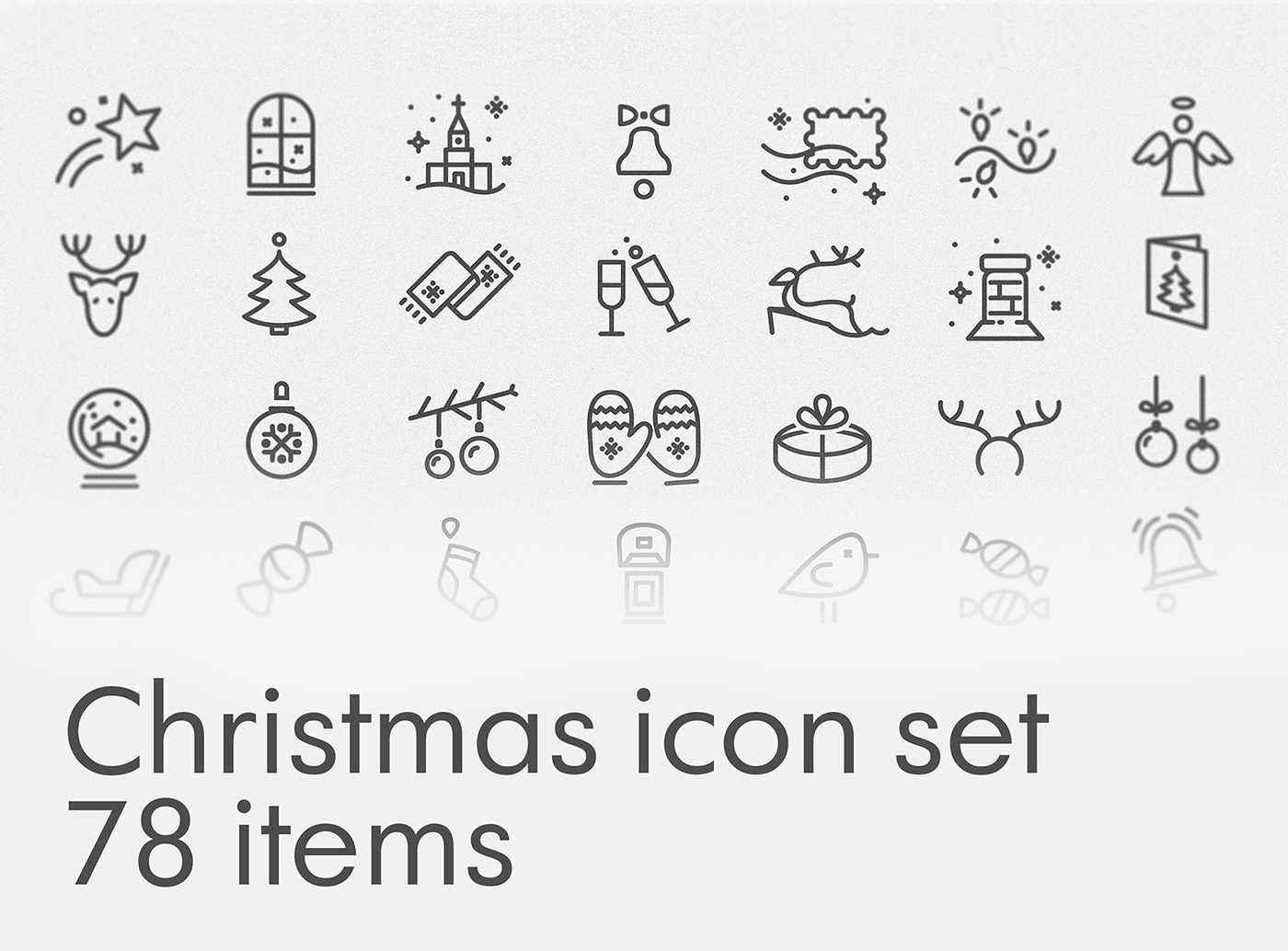 1400x1034 Free Christmas Icon Set On Behance