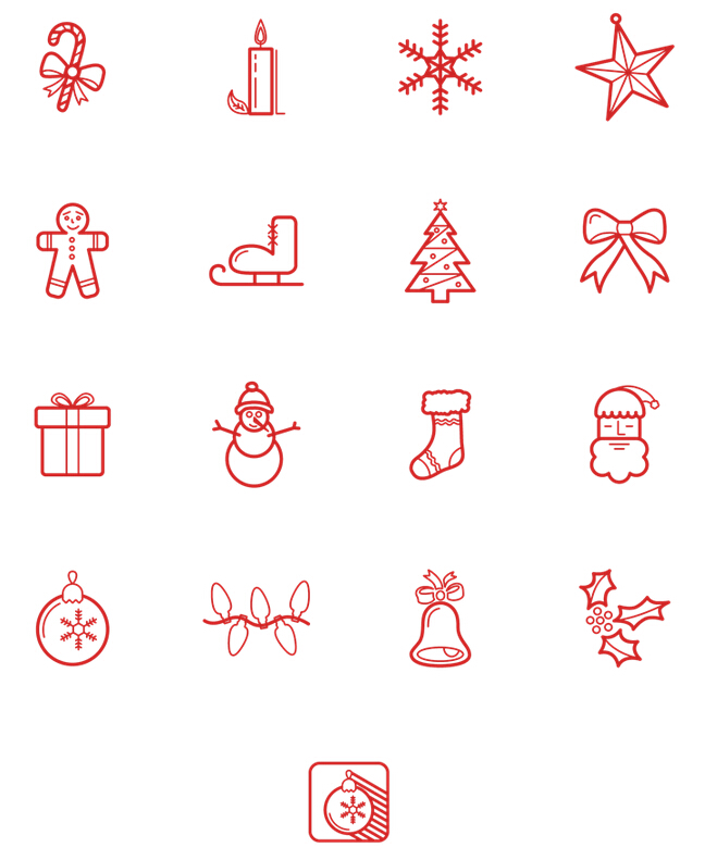 648x791 Designer Red Lines Christmas Elements Png Icons