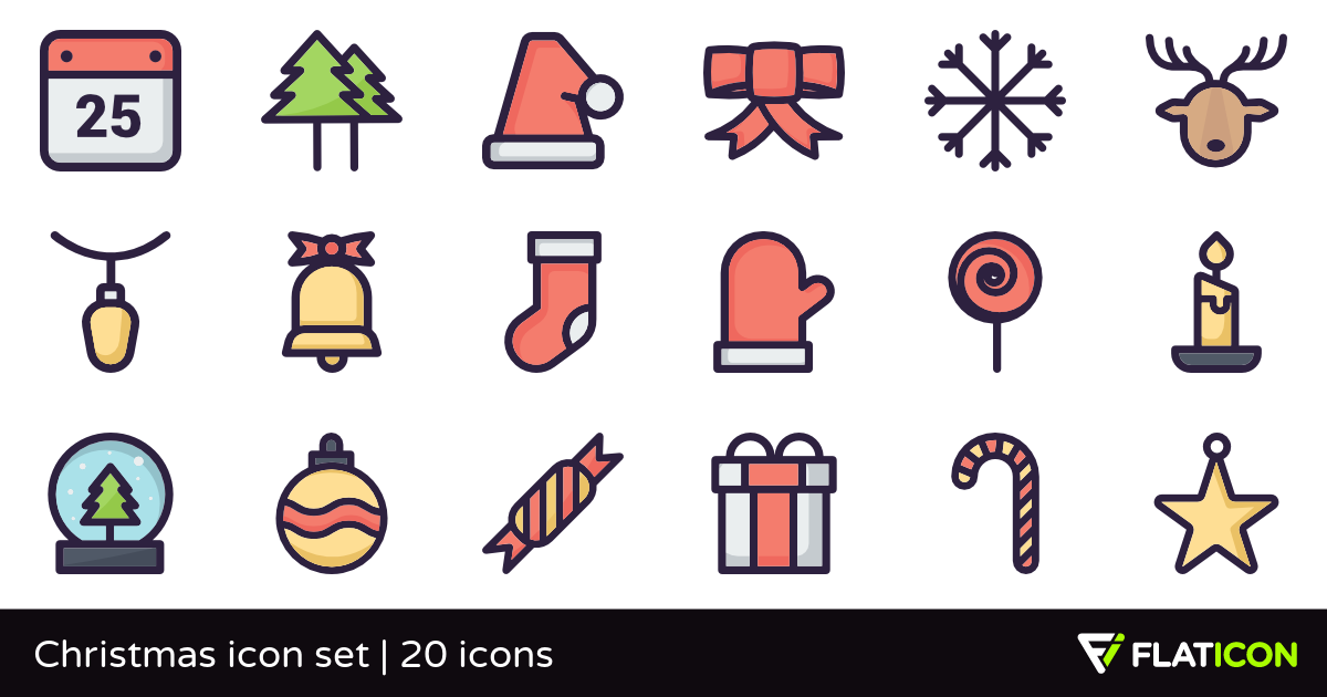 1200x630 Christmas Icon Set Free Icons
