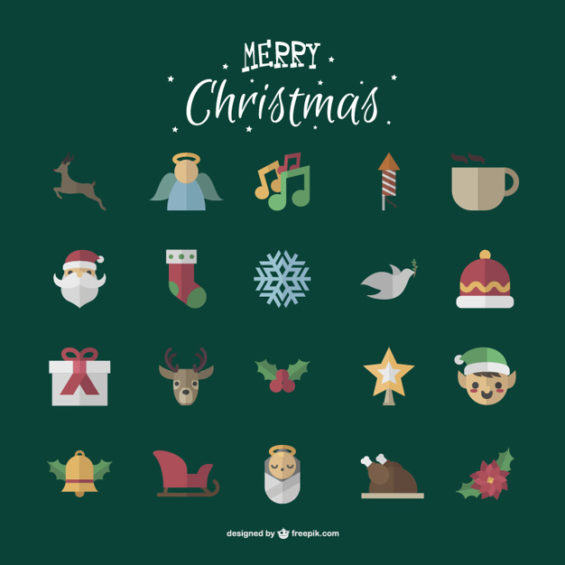 626x626 Cute Christmas Icons Pack Vector Free Download