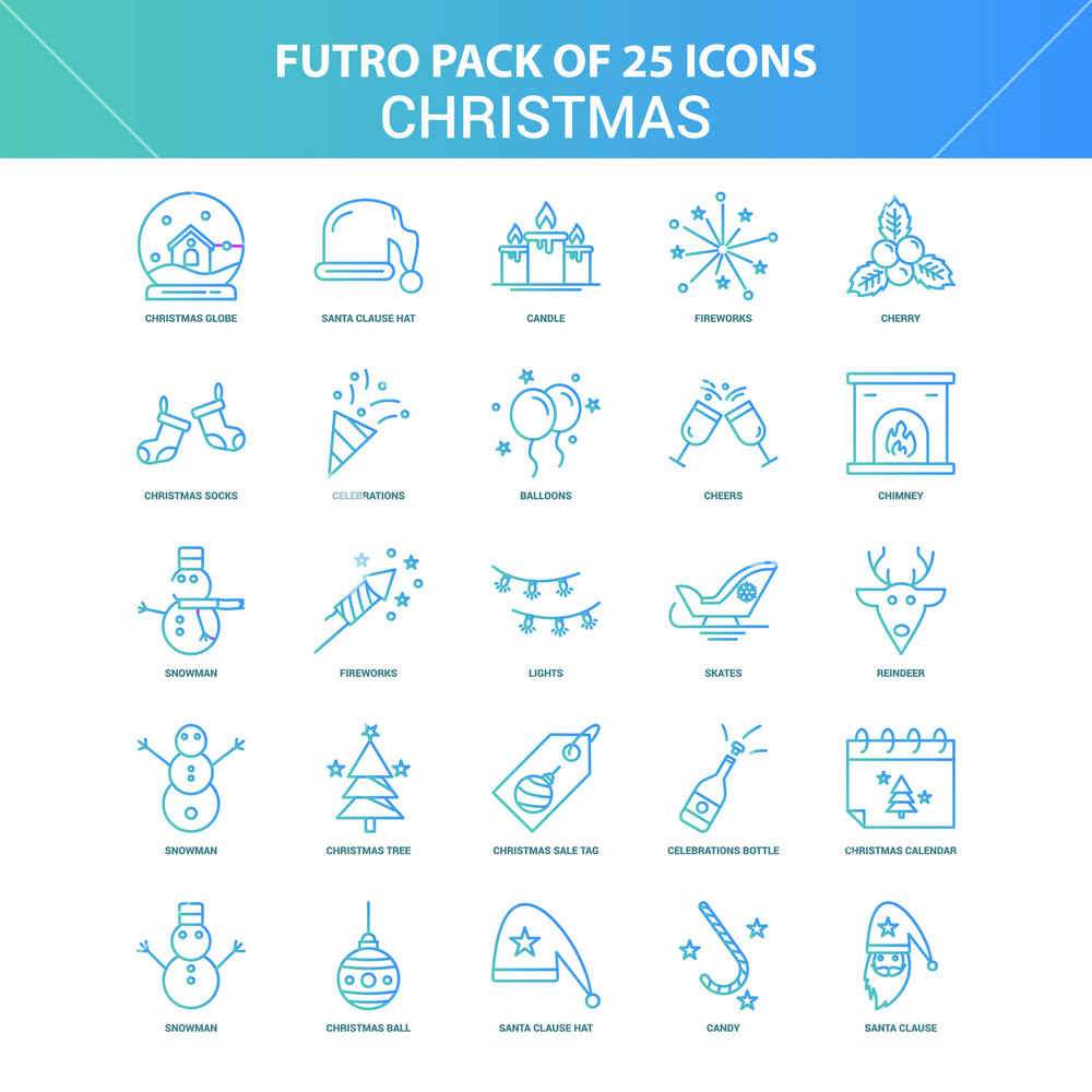 1000x1000 Green And Blue Futuro Christmas Icon Pack Royalty Free Stock