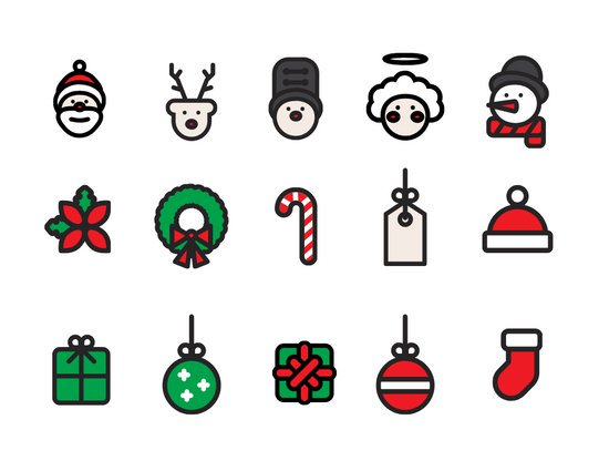 550x425 Christmas Icon Set