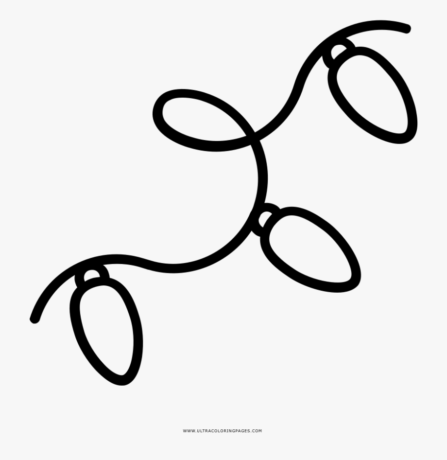 920x946 Christmas Lights Coloring Page