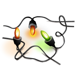 256x256 Three Christmas Lights Icon, Png Clipart Image