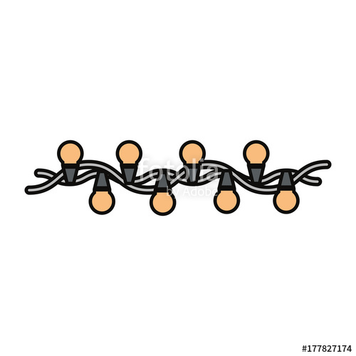 500x500 Christmas Lights Icon Stock Image And Royalty Free Vector