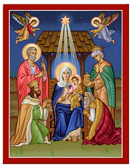 425x539 Monastery Icons Nativity Of Jesus Christ Mounted