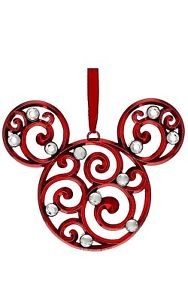 Disney Mickey Mouse Metal Icon Filigree Red Christmas Ornament New 188x300 Disney Mickey Mouse Metal Icon Filigree Red Christmas Ornament New