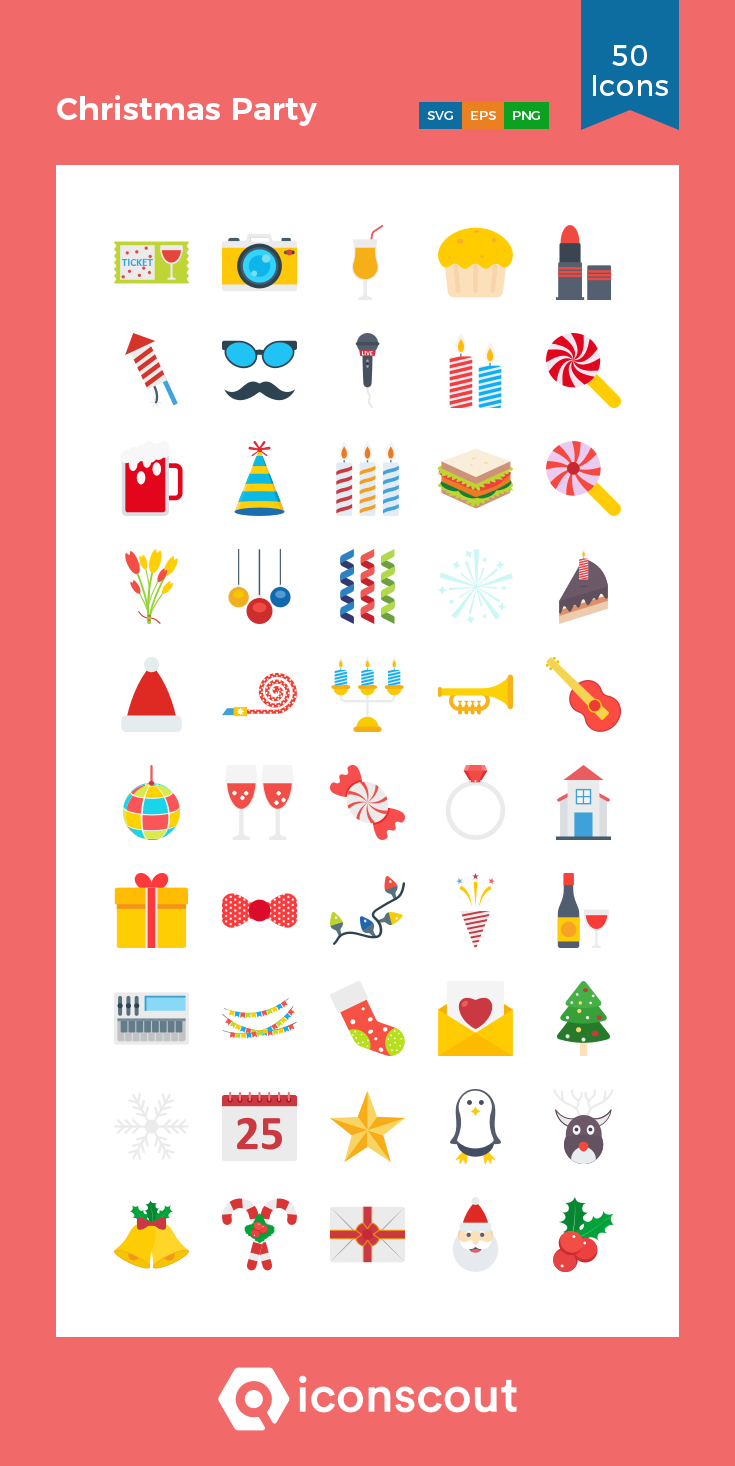 735x1466 Christmas Party Icon Pack