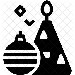 256x256 Christmas Party Icon Of Glyph Style