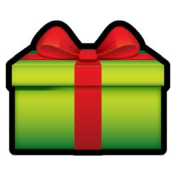 256x256 Green Christmas Gift Icon, Png Clipart Image