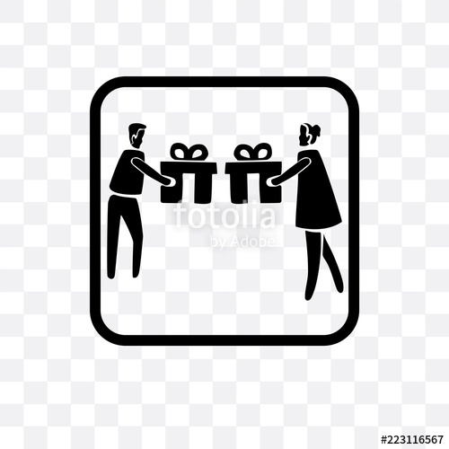 500x500 Christmas Present Icon Isolated On Transparent Background Simple