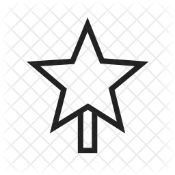 256x256 Christmas Star Icon Of Line Style