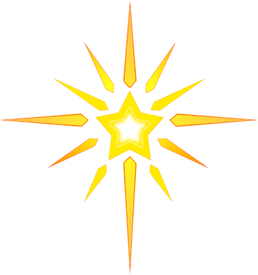 374x400 Christmas Star Png Clipart
