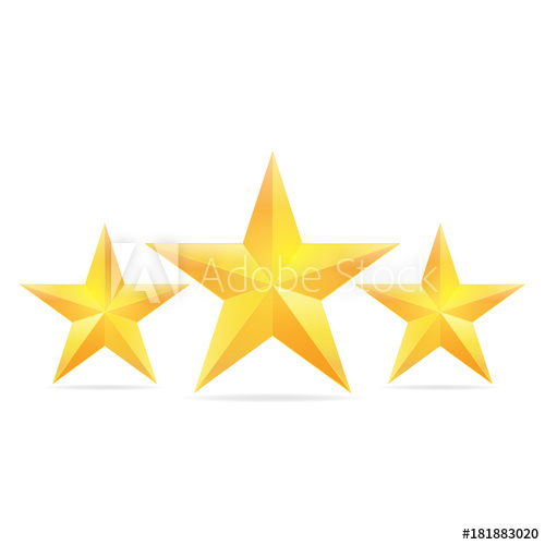 500x500 Golden Christmas Star Icon Isolated On White Background Vector