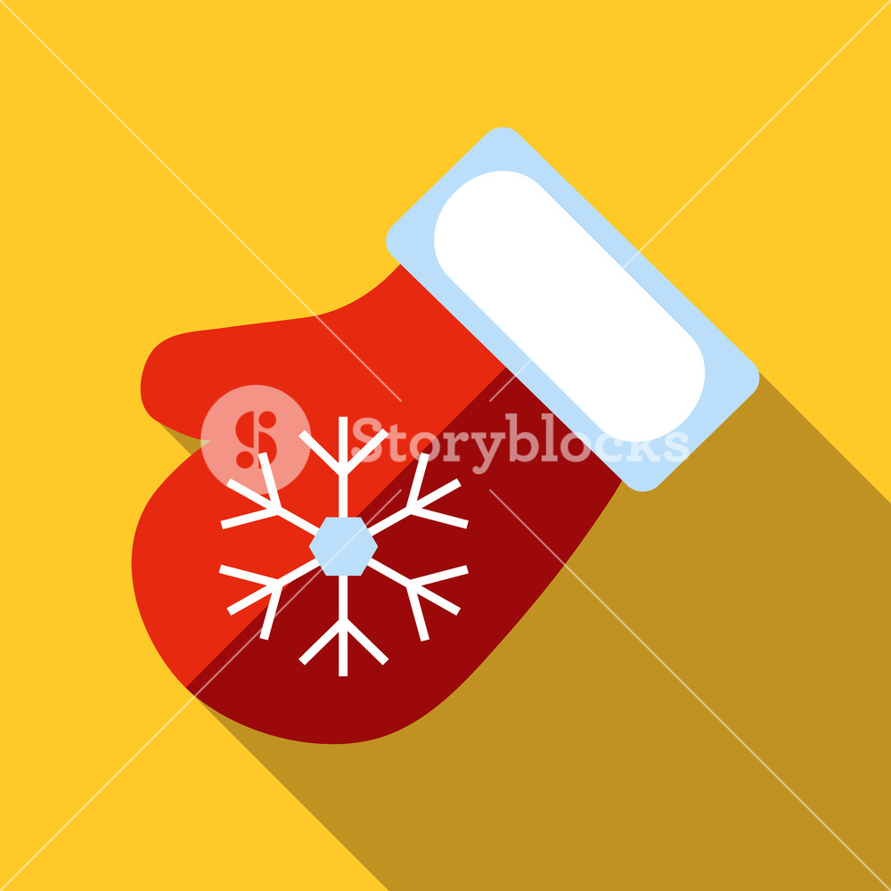 1000x1000 Santa Mitten Christmas Star Icon Vector Illustration Royalty Free