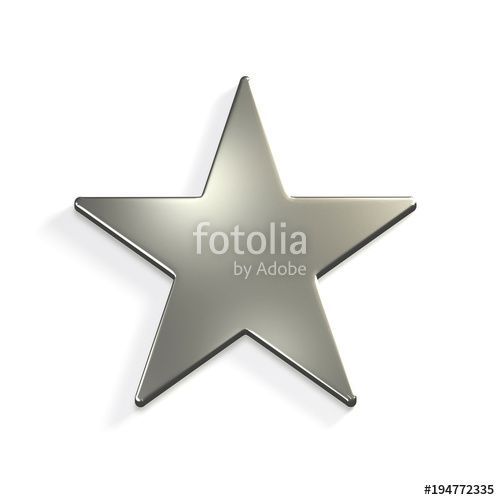 500x500 Silver Star Icon Render