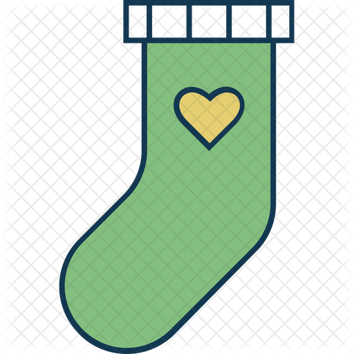 512x512 Christmas Stocking Icon Of Colored Outline Style