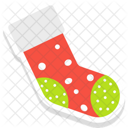 256x256 Christmas Stocking Icon Of Sticker Style