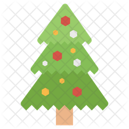 256x256 Christmas Tree Icon Of Flat Style