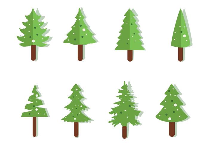 700x490 Free Christmas Tree Icons Vector