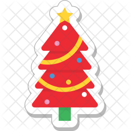 256x256 Christmas Tree Icon Of Flat Style