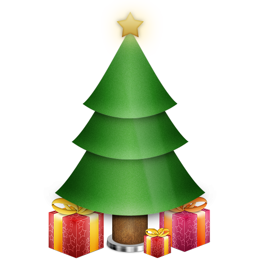 512x512 Christmas Tree With Gifts Icon, Png Clipart Image