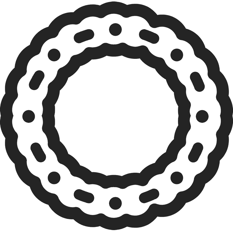 800x800 Christmas Wreath Icon Stamp Christmas Rubber Stamps Stamptopia