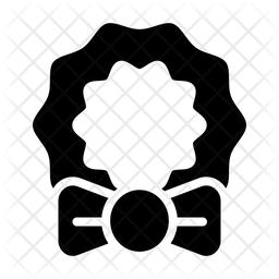 256x256 Christmas Wreath Icon Of Glyph Style