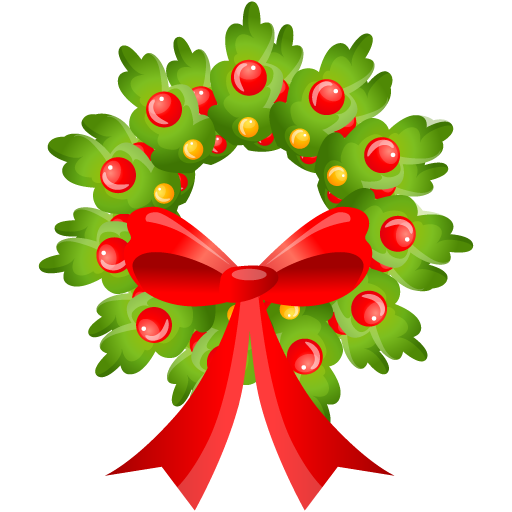 512x512 Cute Christmas Wreath Icon, Png Clipart Image